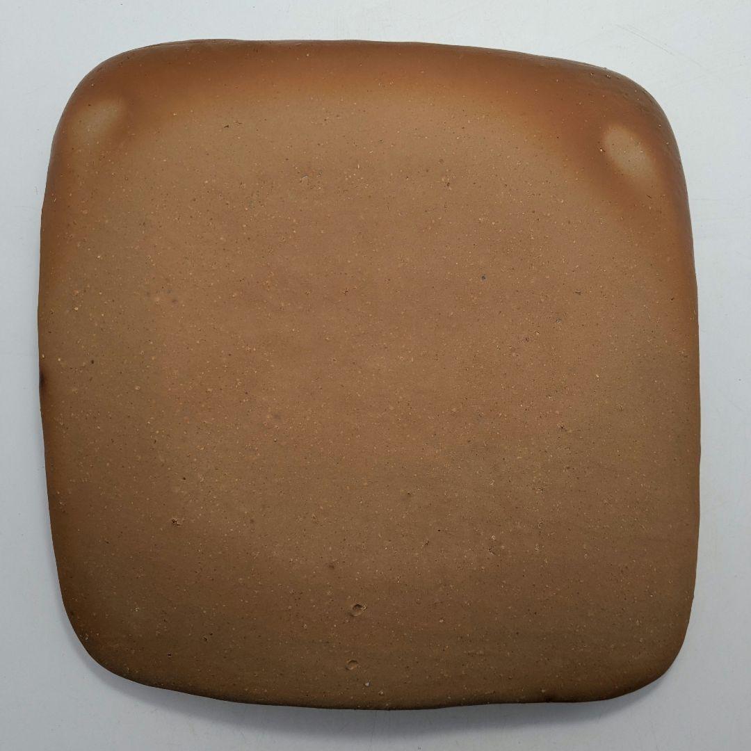 伊勢崎紳 備前焼 角皿 共箱共布栞 食器 緋襷 中皿 盛り皿 四方皿 和食器