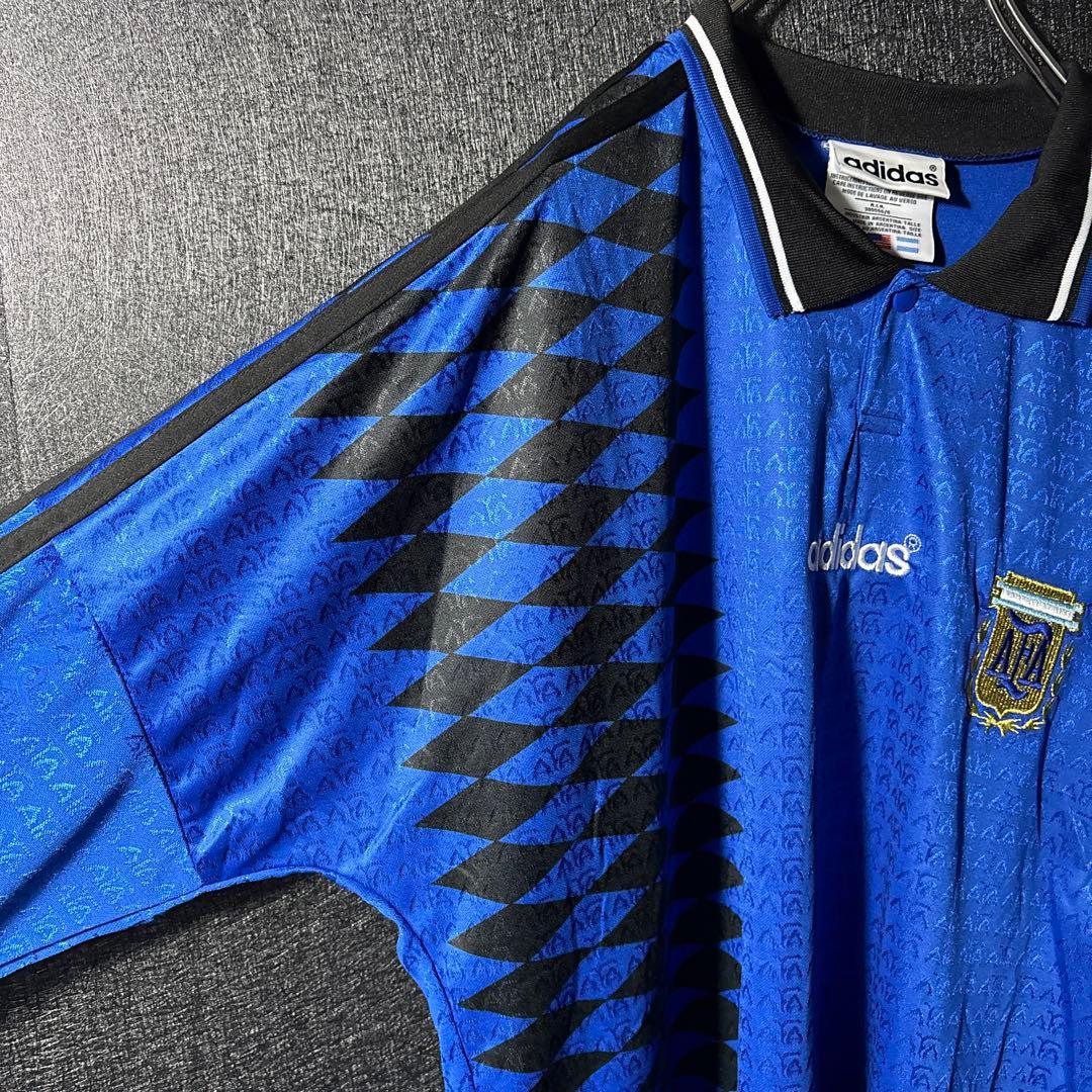【アルゼンチン代表】 adidas 古着 サッカー 94年 ユニフォーム 2XL