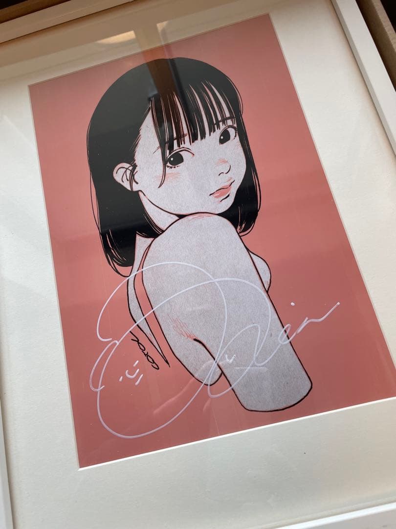 来栖りん、古塔つみ　シルクスクリーン　直筆サイン入り