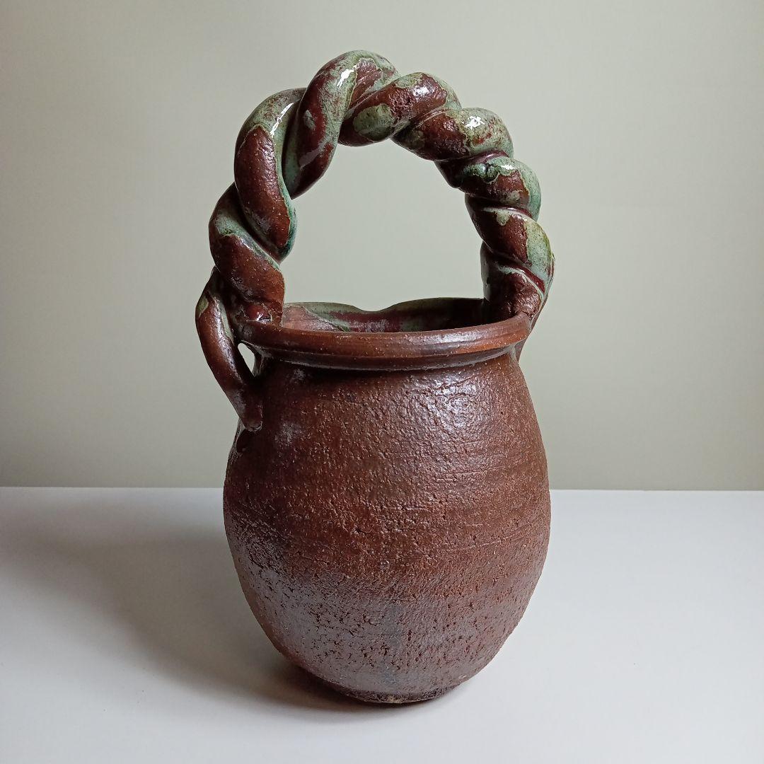 信楽焼　花瓶　D−62