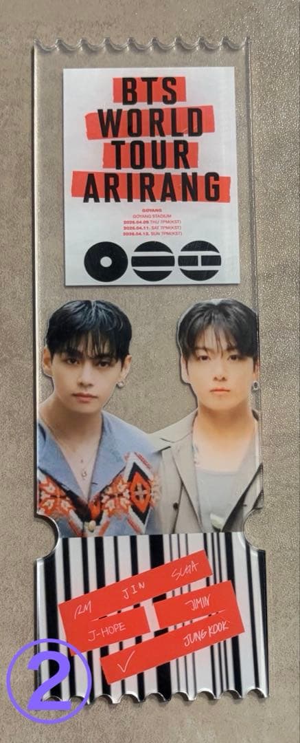 グテ、テテ、グクアクリルチケット