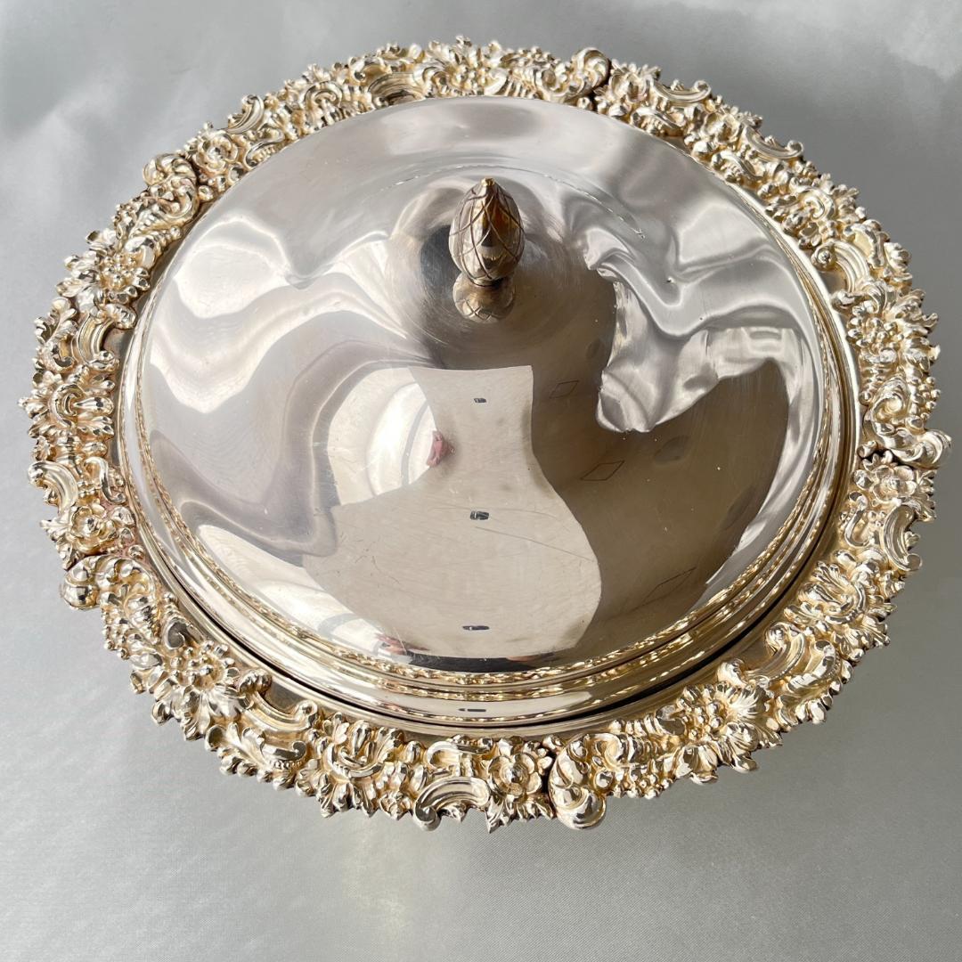 【英国】 ビクトリアンのマフィンディッシュ 【シルバープレート】