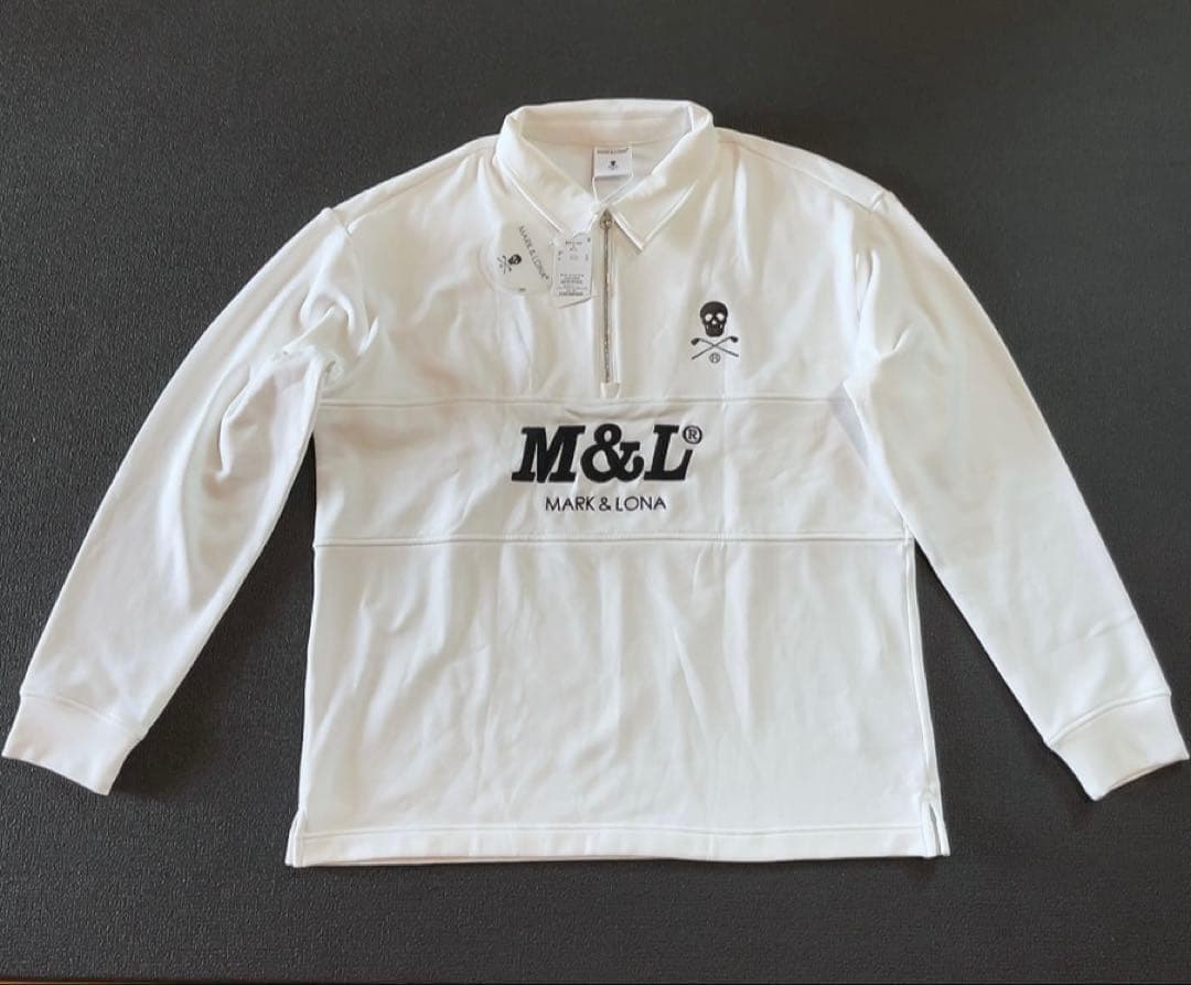 新品　3L 　XXL　2023　マークアンドロナ エスカレード ハーフジップ 白