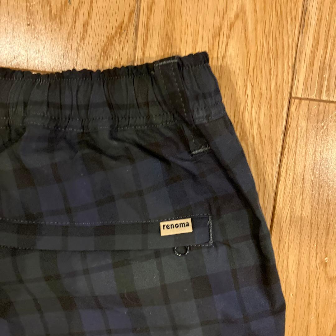 renoma ネイビー・チェック ナイロンジャケット・パンツセット