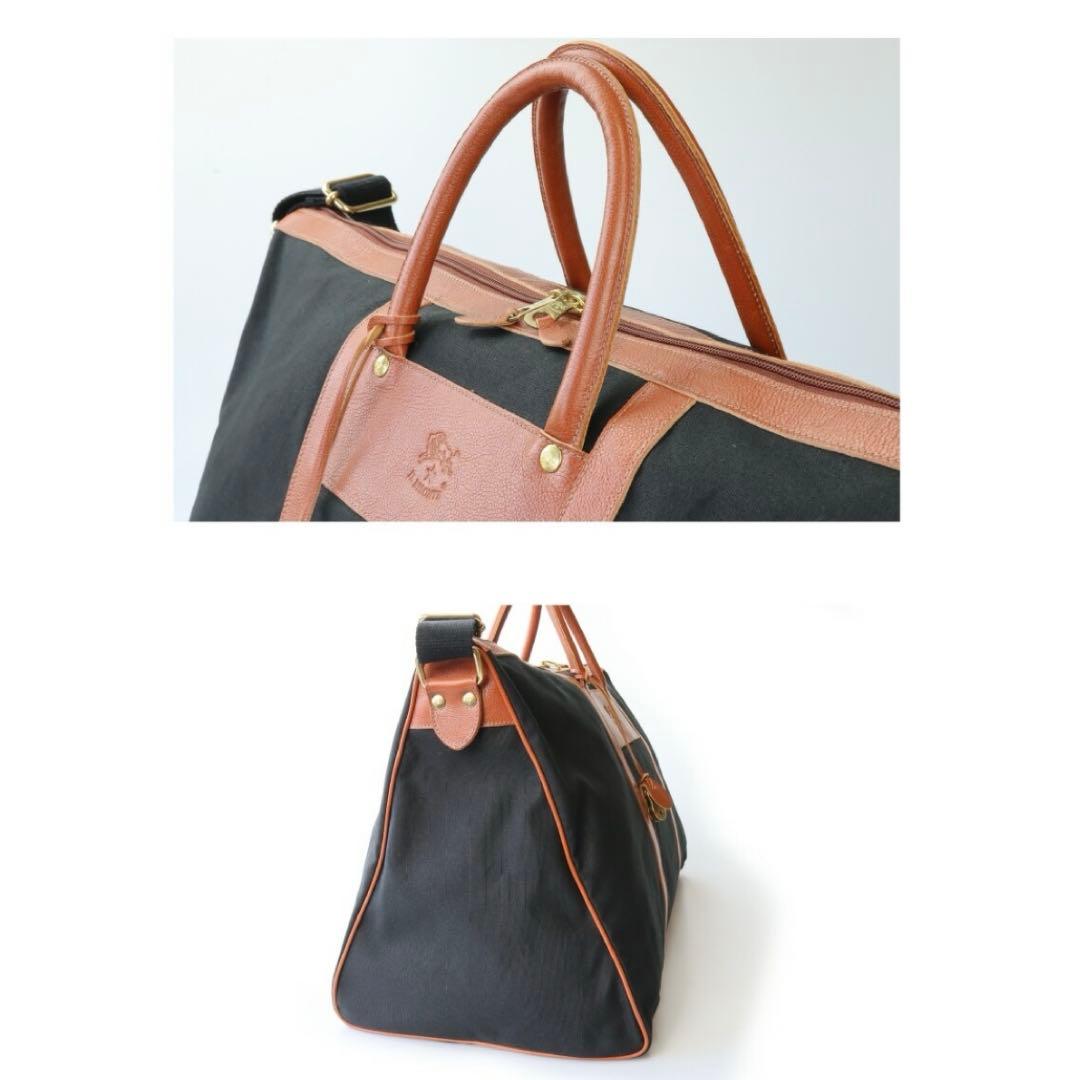 イルビゾンテ　IL BISONTE ボストンバッグ ブラック/ブラウン