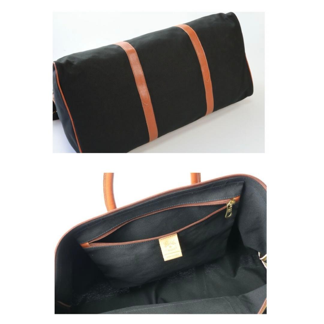 イルビゾンテ　IL BISONTE ボストンバッグ ブラック/ブラウン