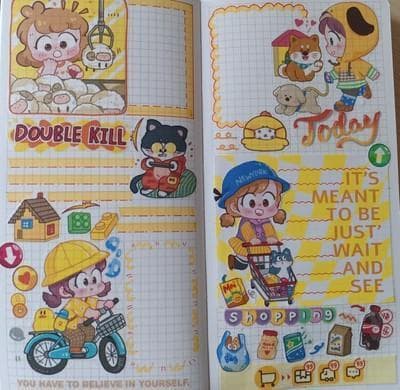 【4巻セット】小麦咖啡 Maicoffee 海外マステ 人物マステ 少女