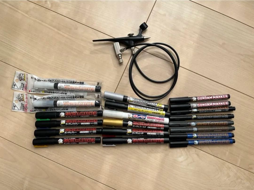 【積みプラ処分】ガンプラ複数＋エアブラシシステム・デカール・ジャンク多数