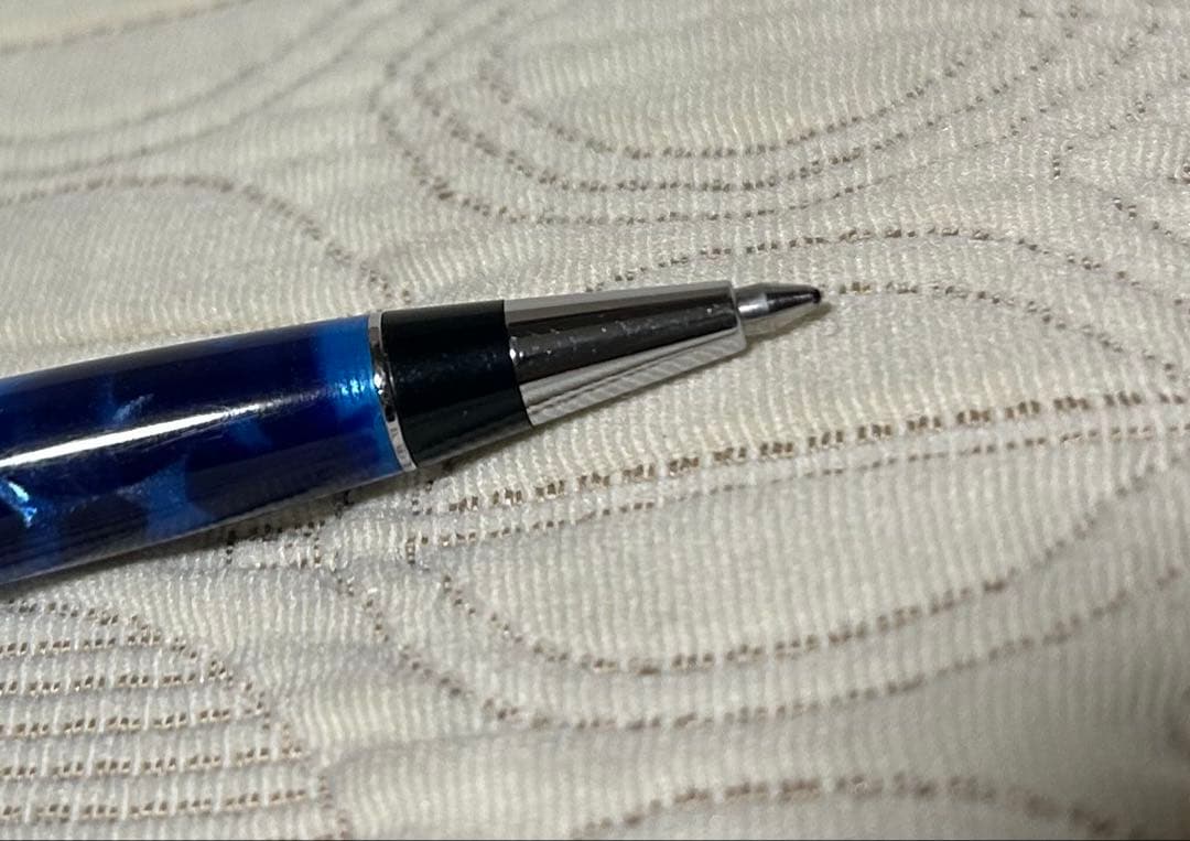 aurora アウロラ　オプティマ　ブルー　青いマーブル模様 ボールペン