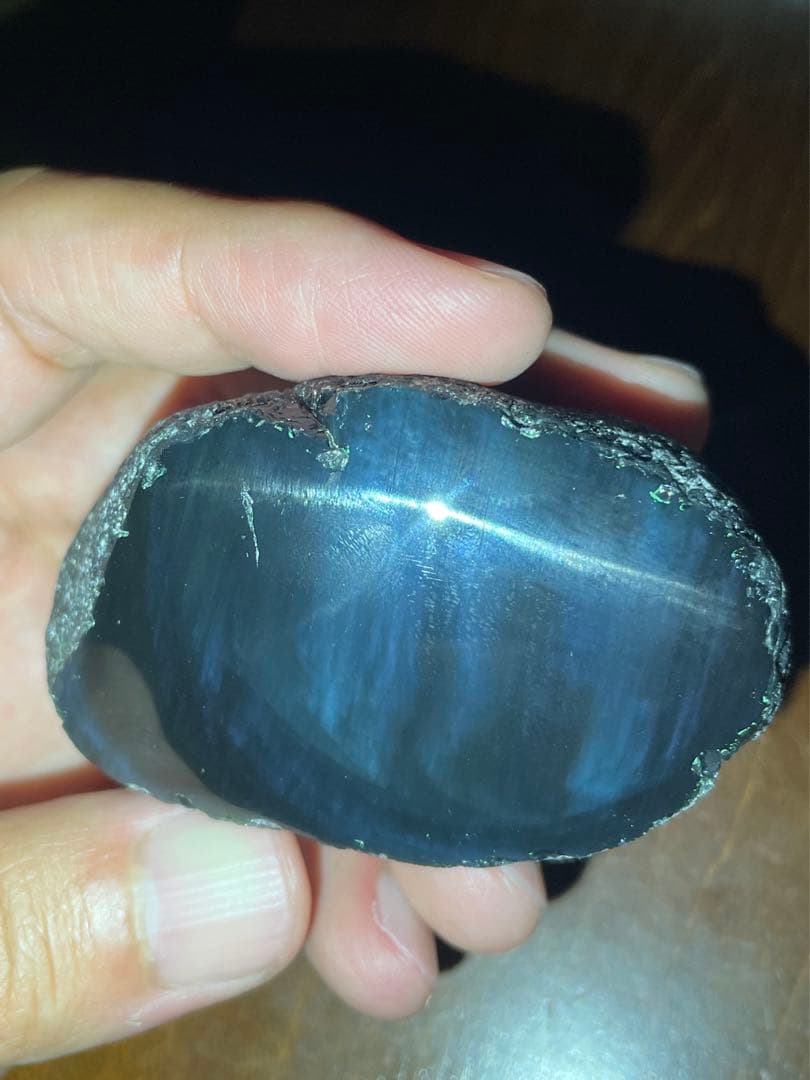 研磨品　十勝石玲瓏　ブルーオーロラ　レインボーオブシディアン