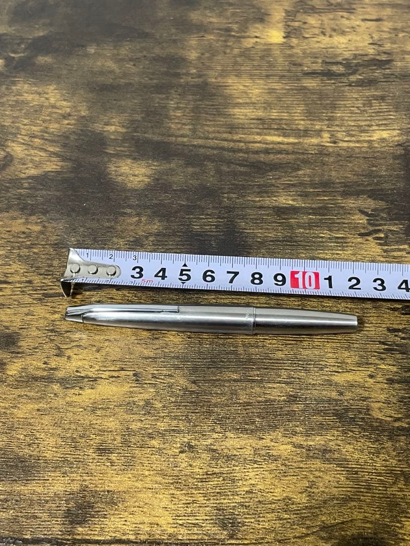 試筆のみ　1975年製　ペン先軸一体型　字幅F　ミュー　万年筆　H1175