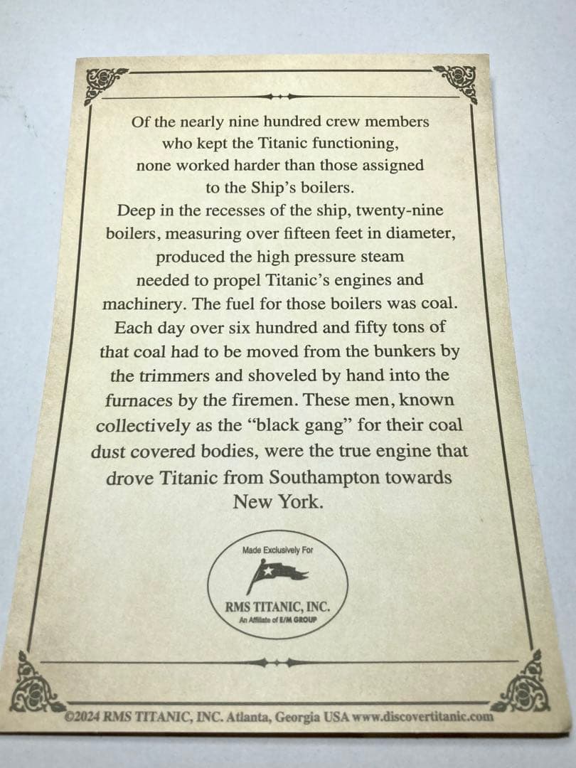 【超希少】タイタニック号の石炭｜RMS Titanic社公式販売アイテム