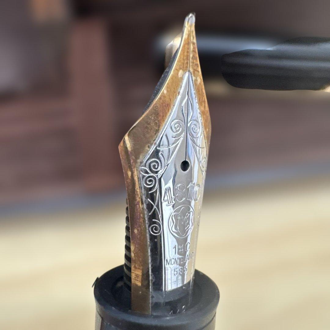 Montblanc 万年筆 黒色　モンブラン　14C 585