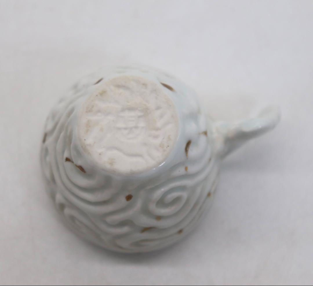 坂田甚内作　深甚紋白陶金彩　湯呑み&くいのみ7点まとめ　送料込み250827