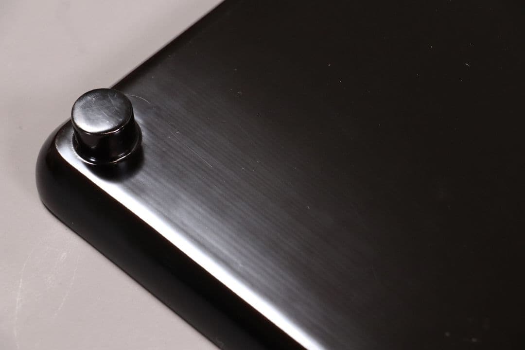 CL77 能登輪島塗 蔦金蒔絵 欅地 木地呂塗 足付四方膳 五客 木製漆器