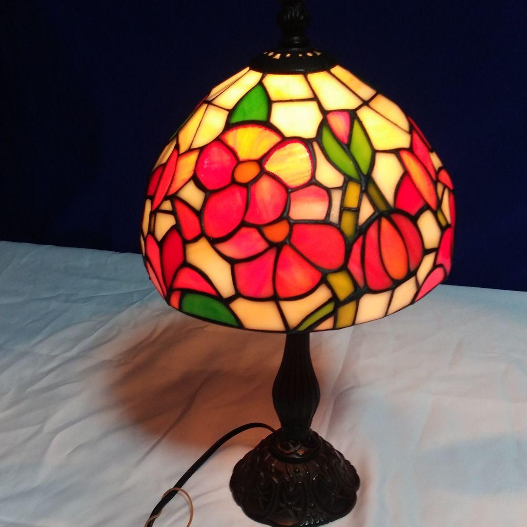 ステンド、グラス、スタンド花柄