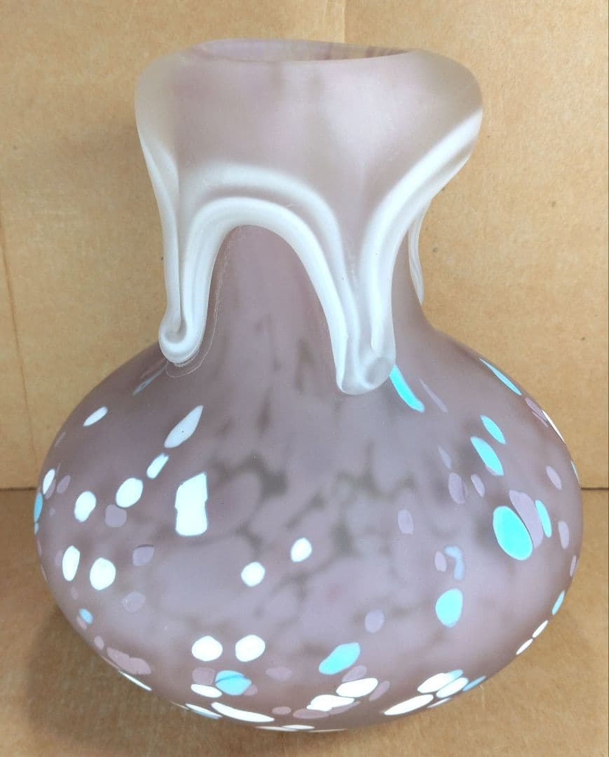 【本物保証】藤田喬平 手吹 流光 共箱 808回毎日オークション出品現物 無傷