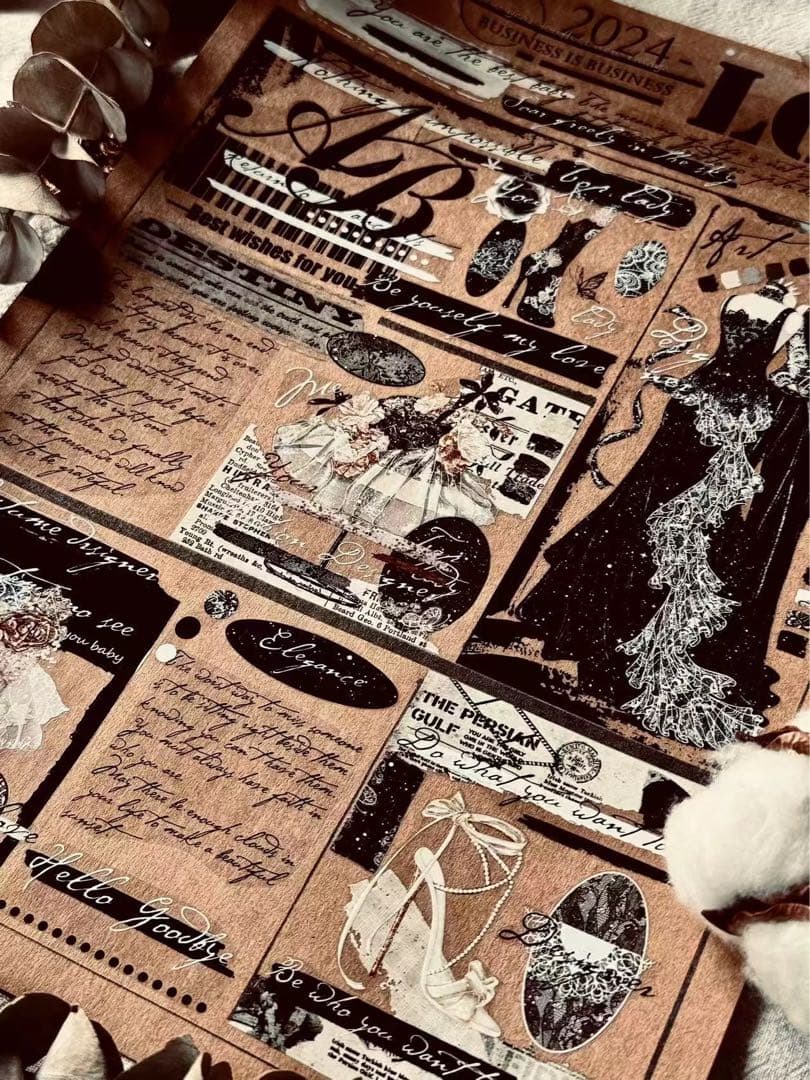 霖蓝汐原创手账《浪漫语录》海外マスキングテープ　マステ 【2646】