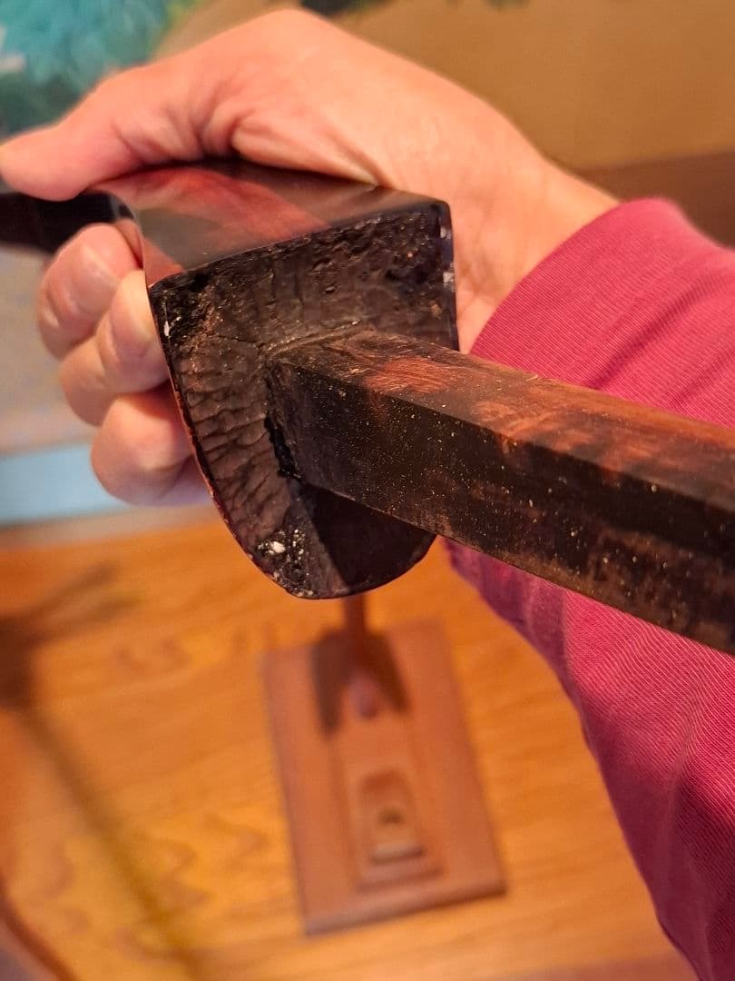 真壁型三線　八重山黒木四つ割り　ウジラミ 虎木入り　本皮1枚張り