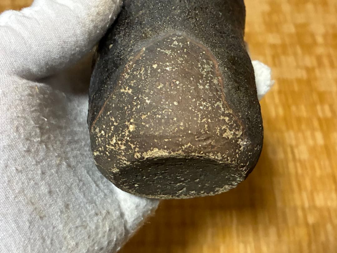 古陶器 円筒形 茶入 木箱入 煎茶道具