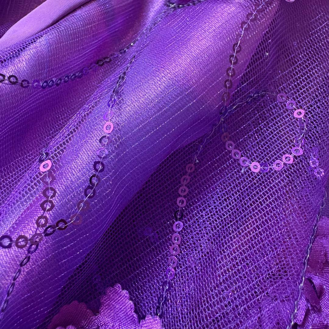 社交ダンス スカート 衣装 紫 パープル ドレス