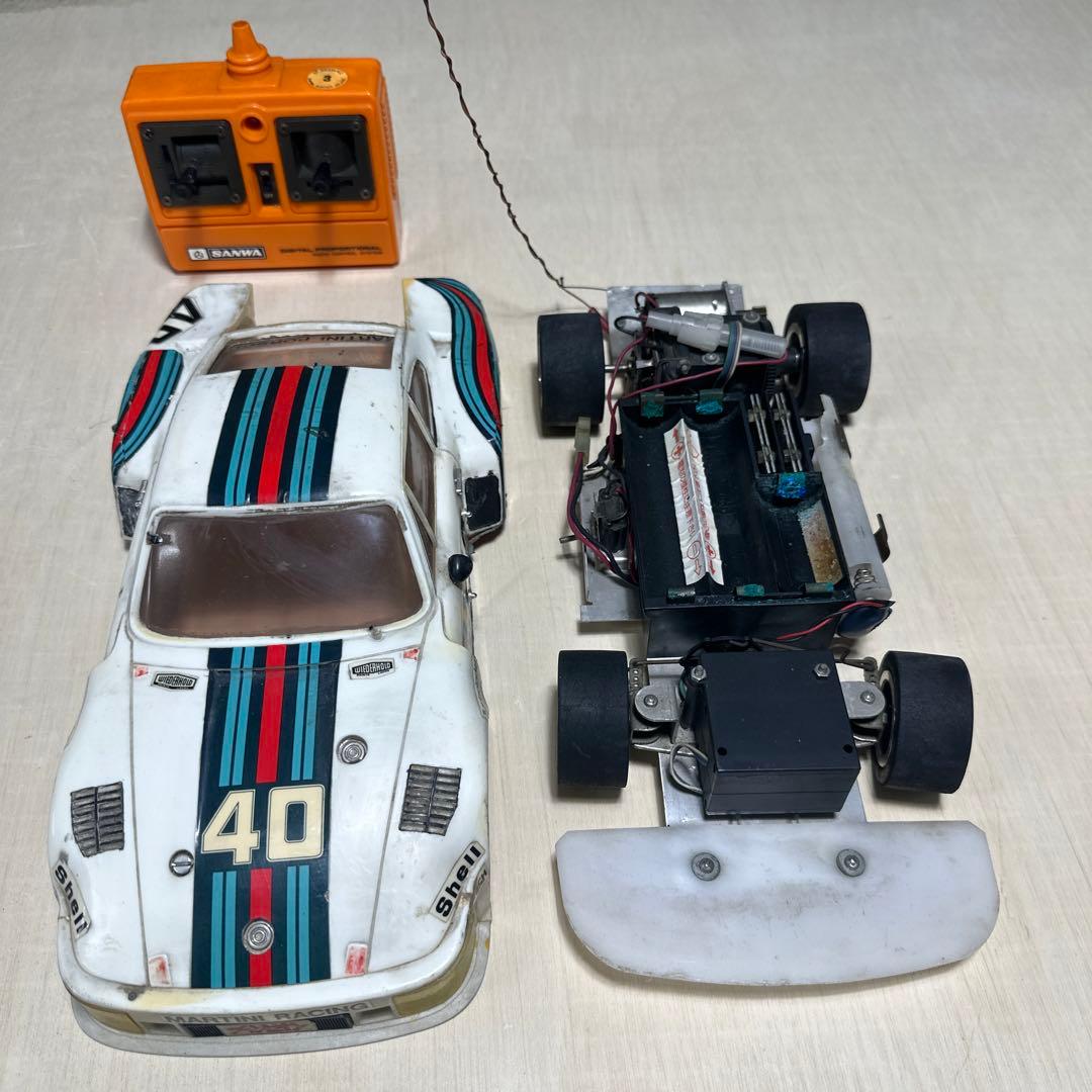 昭和レトロ　サンワ チャンピオンシリーズ　ラジコンカー ポルシェ 935ターボ