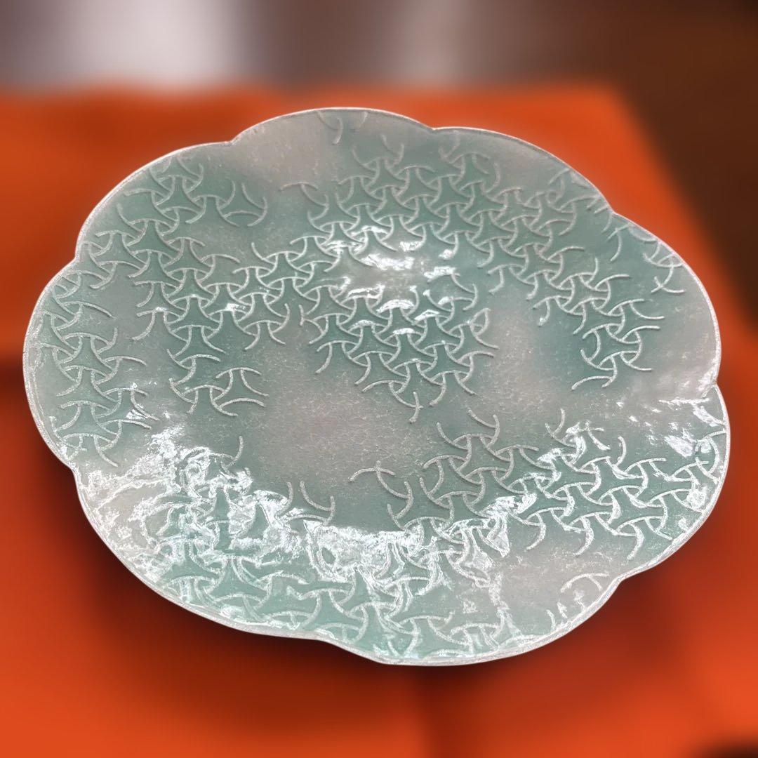 七宝焼　独楽つなぎ　干菓子器