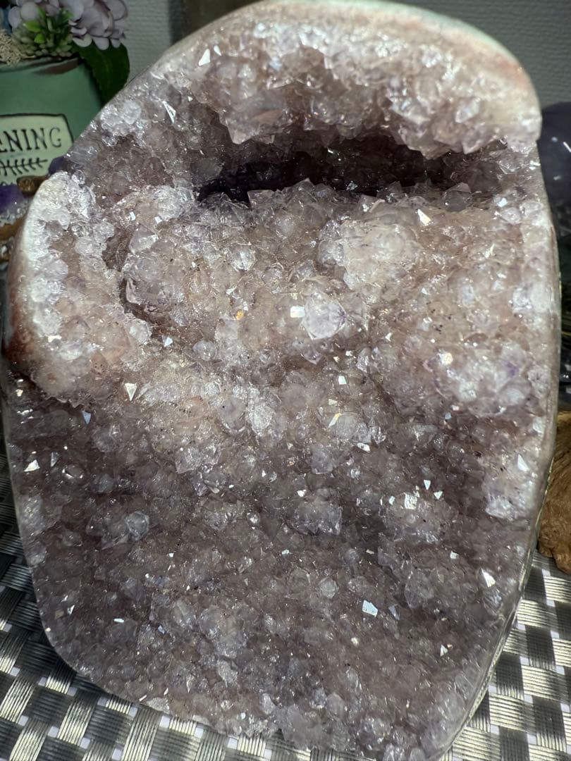 ピンクアメジストドーム　横ジオード Select by Amulet〜天然石〜