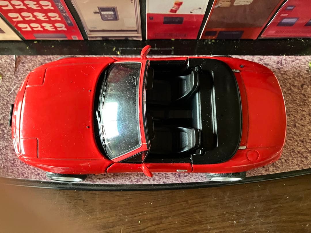 1/24マツダユーノスロードスター　ローダウンカスタムジオラマ 自動販売機照明付