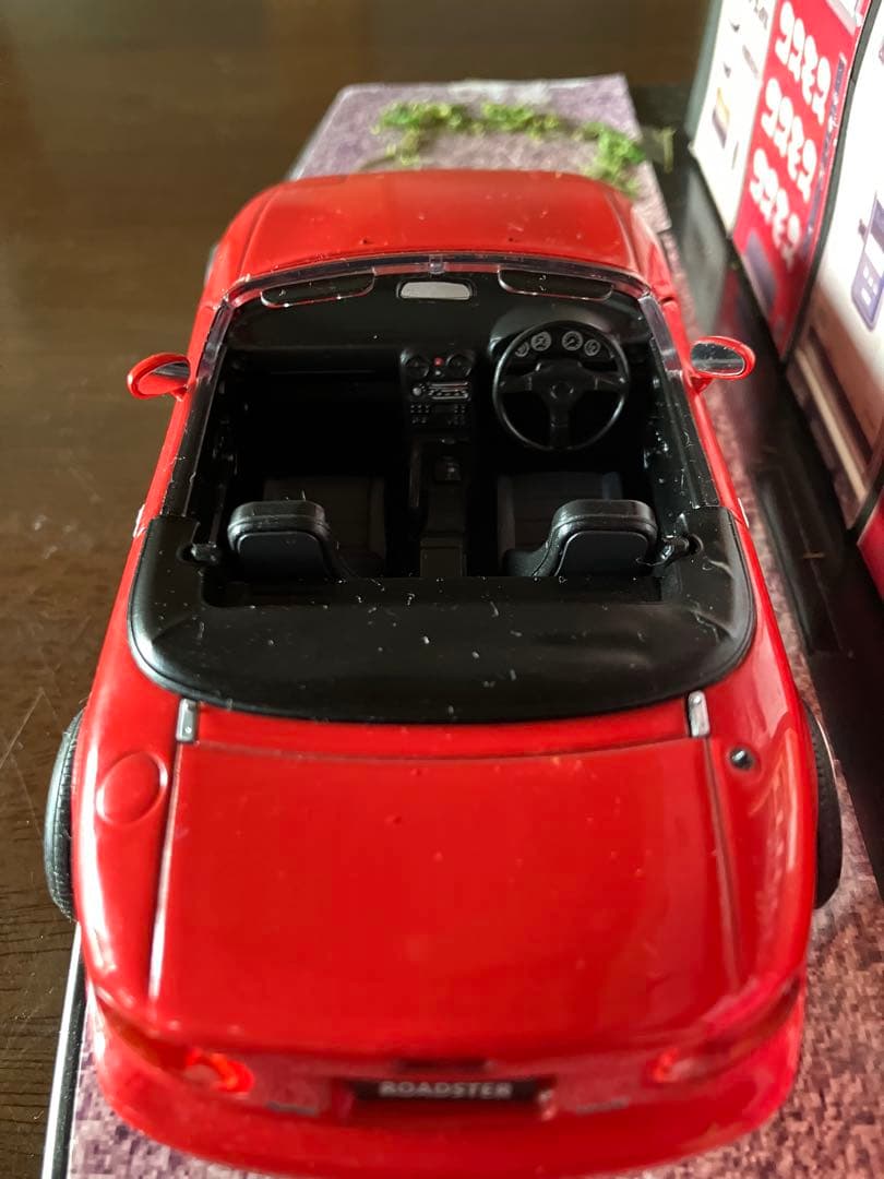 1/24マツダユーノスロードスター　ローダウンカスタムジオラマ 自動販売機照明付