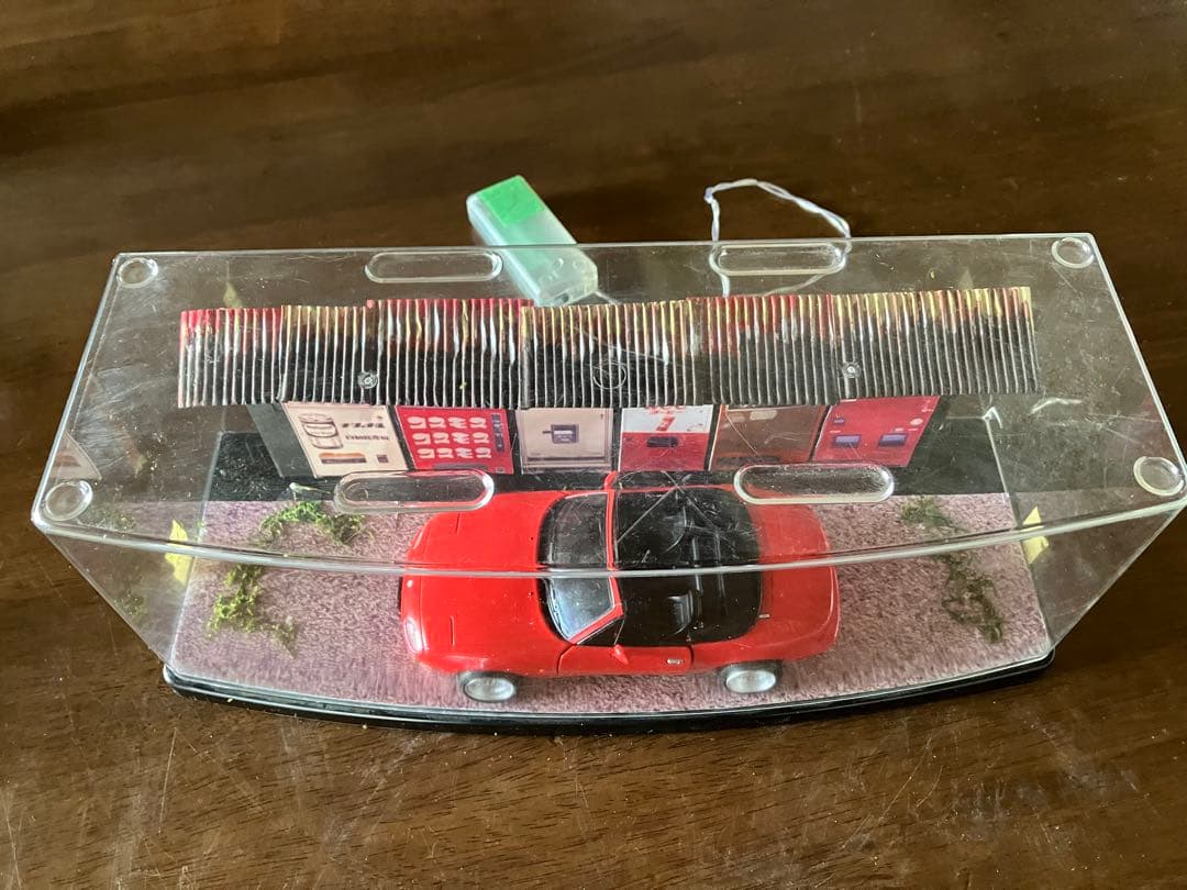 1/24マツダユーノスロードスター　ローダウンカスタムジオラマ 自動販売機照明付