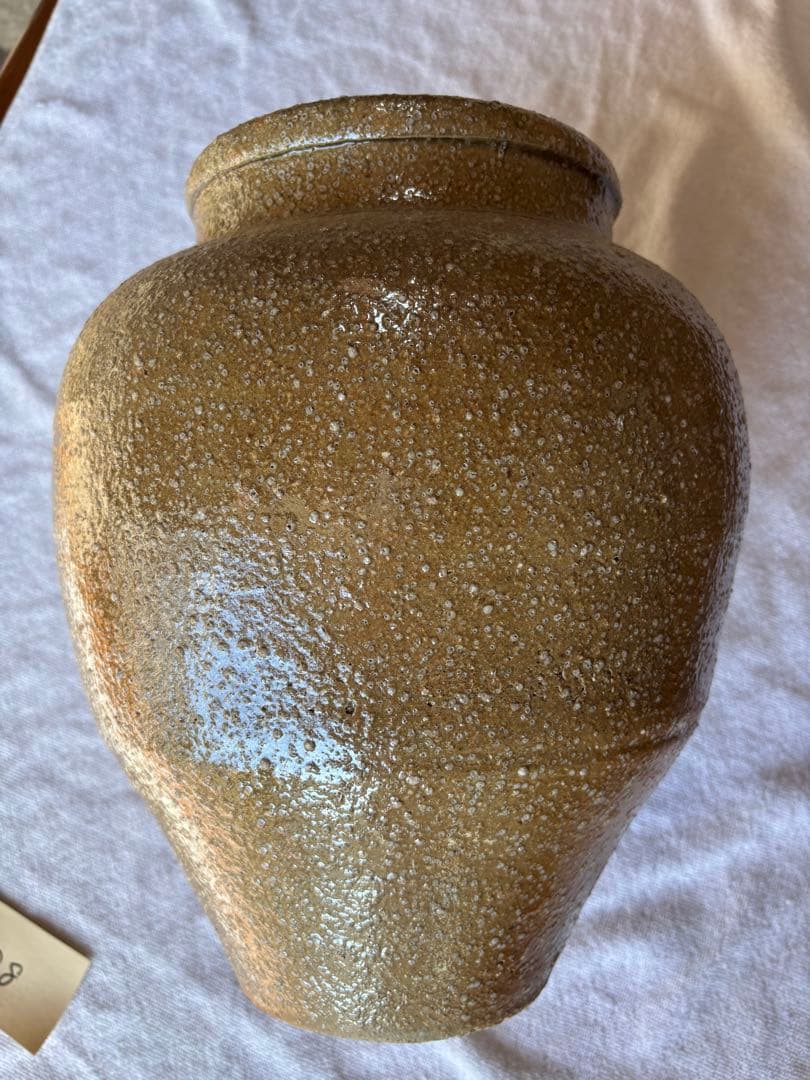 信楽焼　壺　花瓶　生花陶器　アンティーク置物