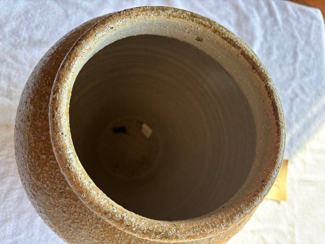 信楽焼　壺　花瓶　生花陶器　アンティーク置物