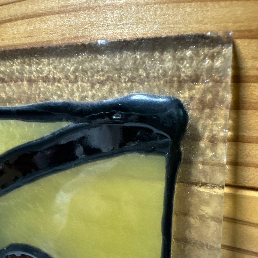 アンティーク　ステンドグラス？パネル　一枚板ガラス