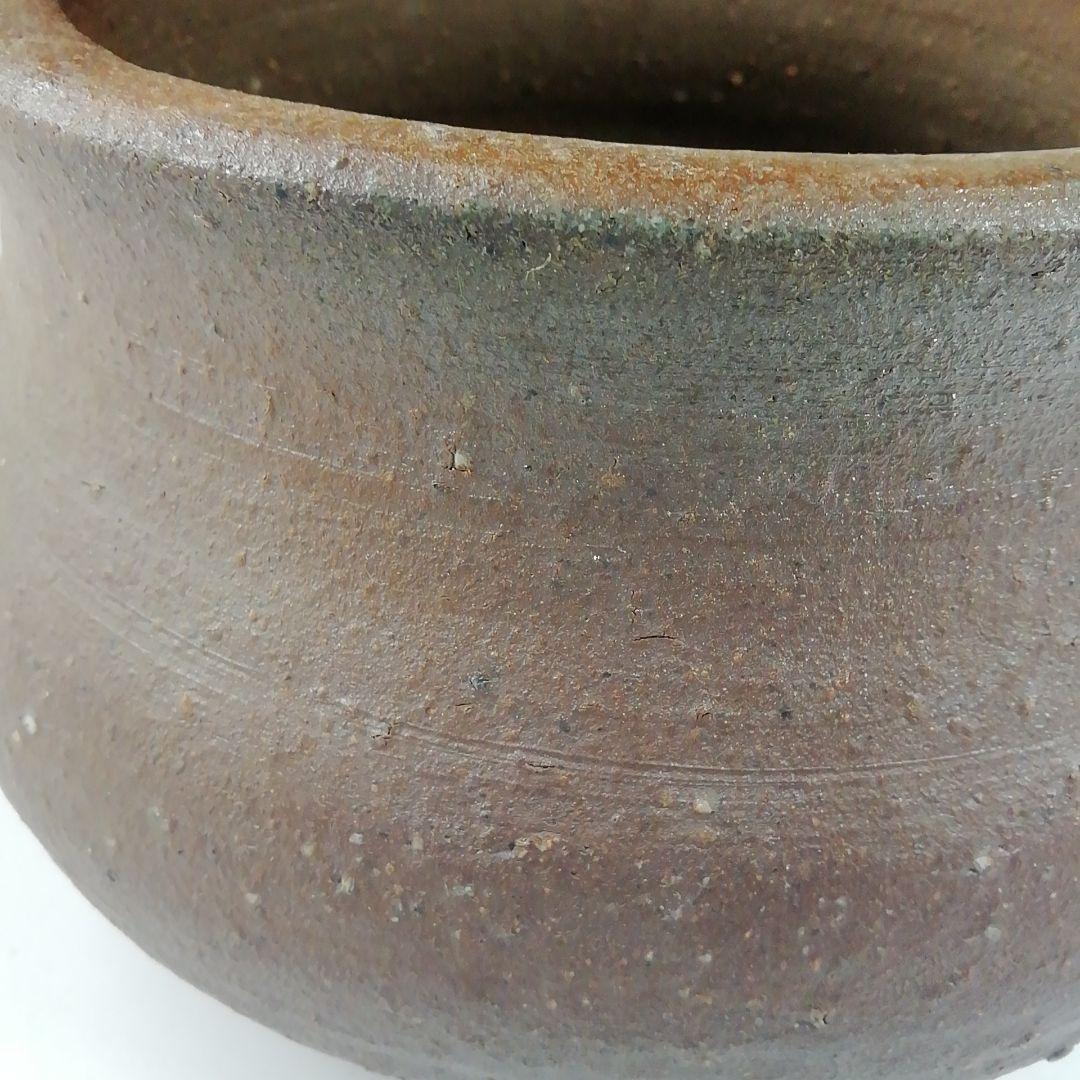 Ｔ６６７　建水　『備前焼』『十四代　木村長十郎(友敬)作』　共箱　茶道具