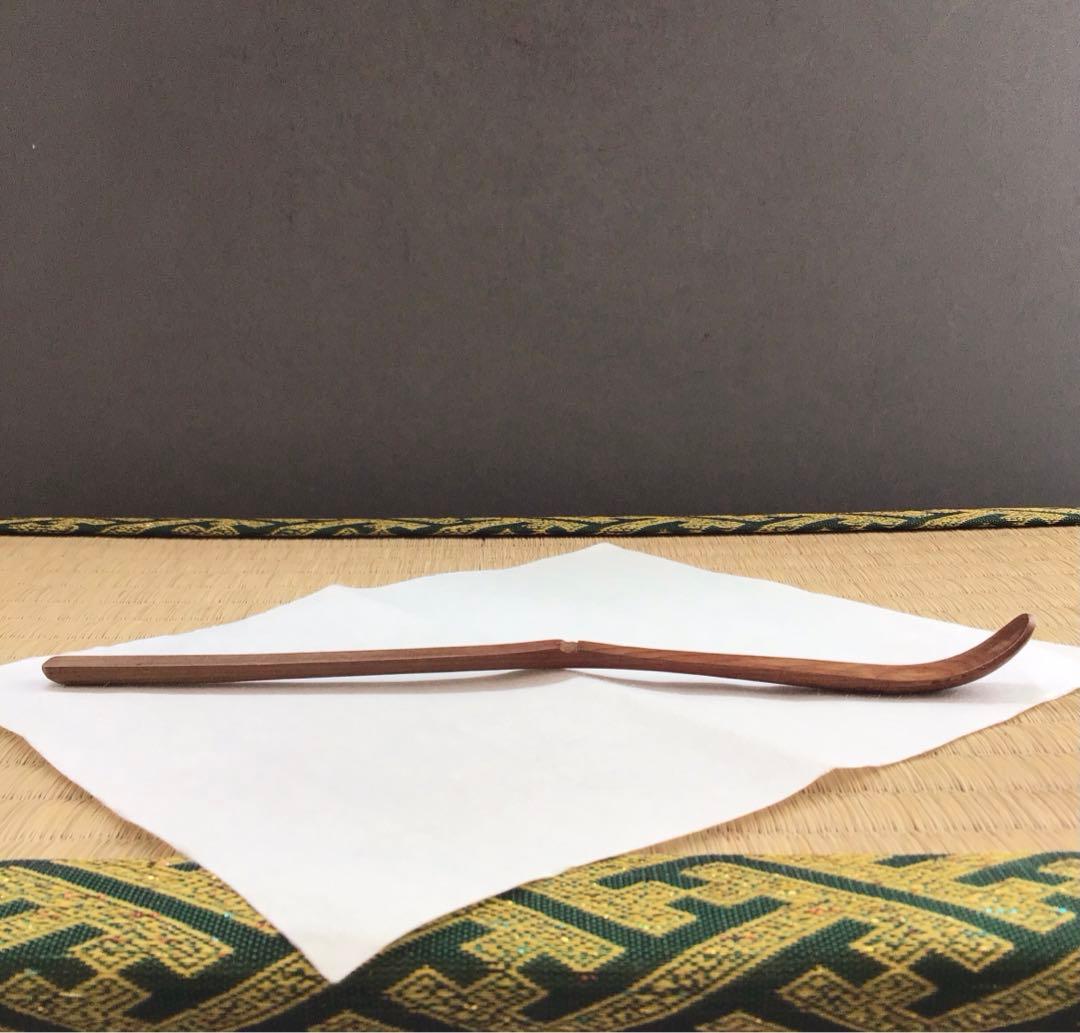 茶道具　茶杓　銘:寿雲　作者不明　共筒　共箱(虫喰跡有) S1011CS