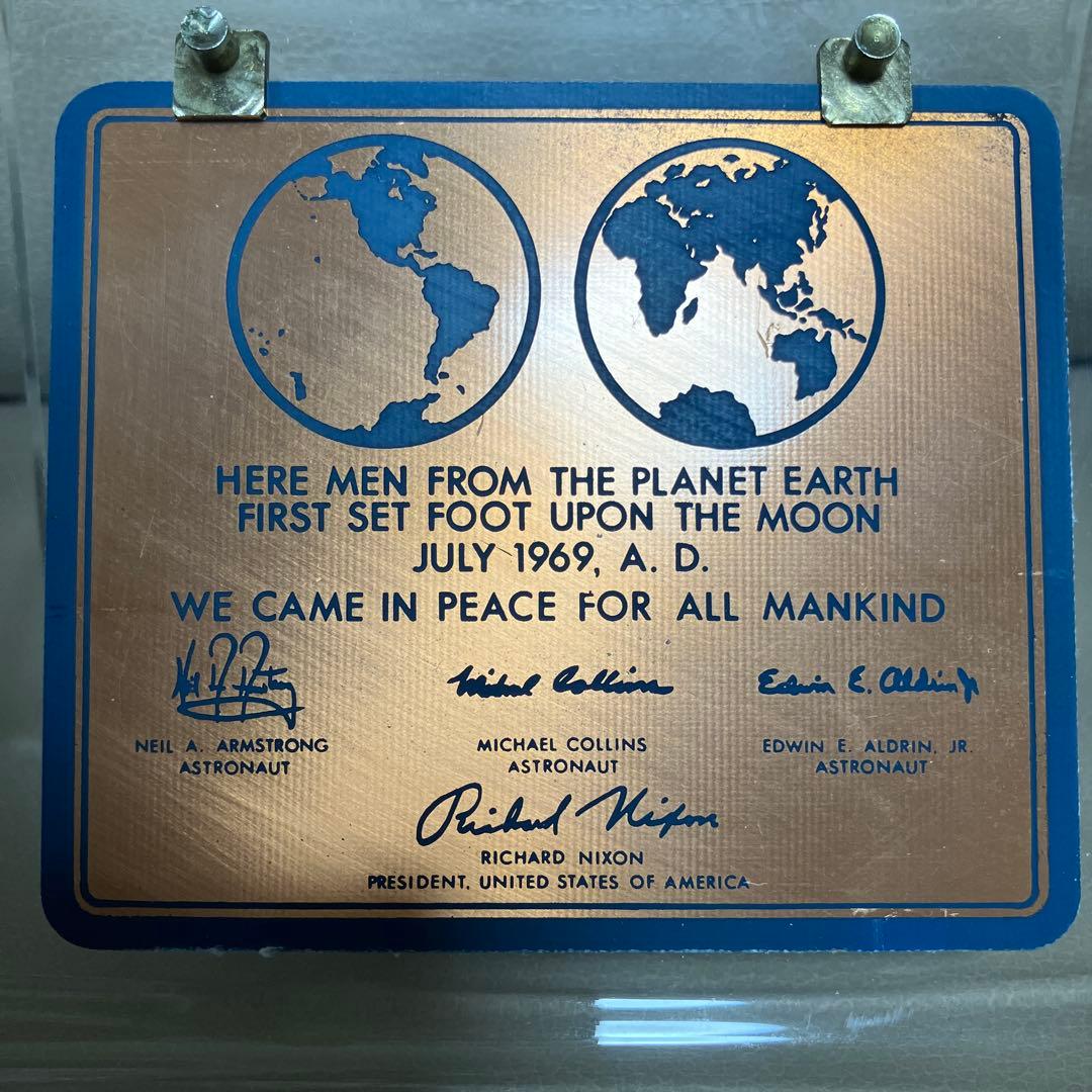 月面着陸記念ブロンズプレート 1969年　アポロ11号　イーグル　銘板