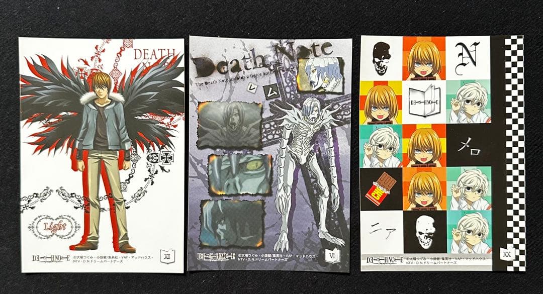 【DEATH NOTE】 トレーディングカード18枚ステッカー3枚まとめ　レア