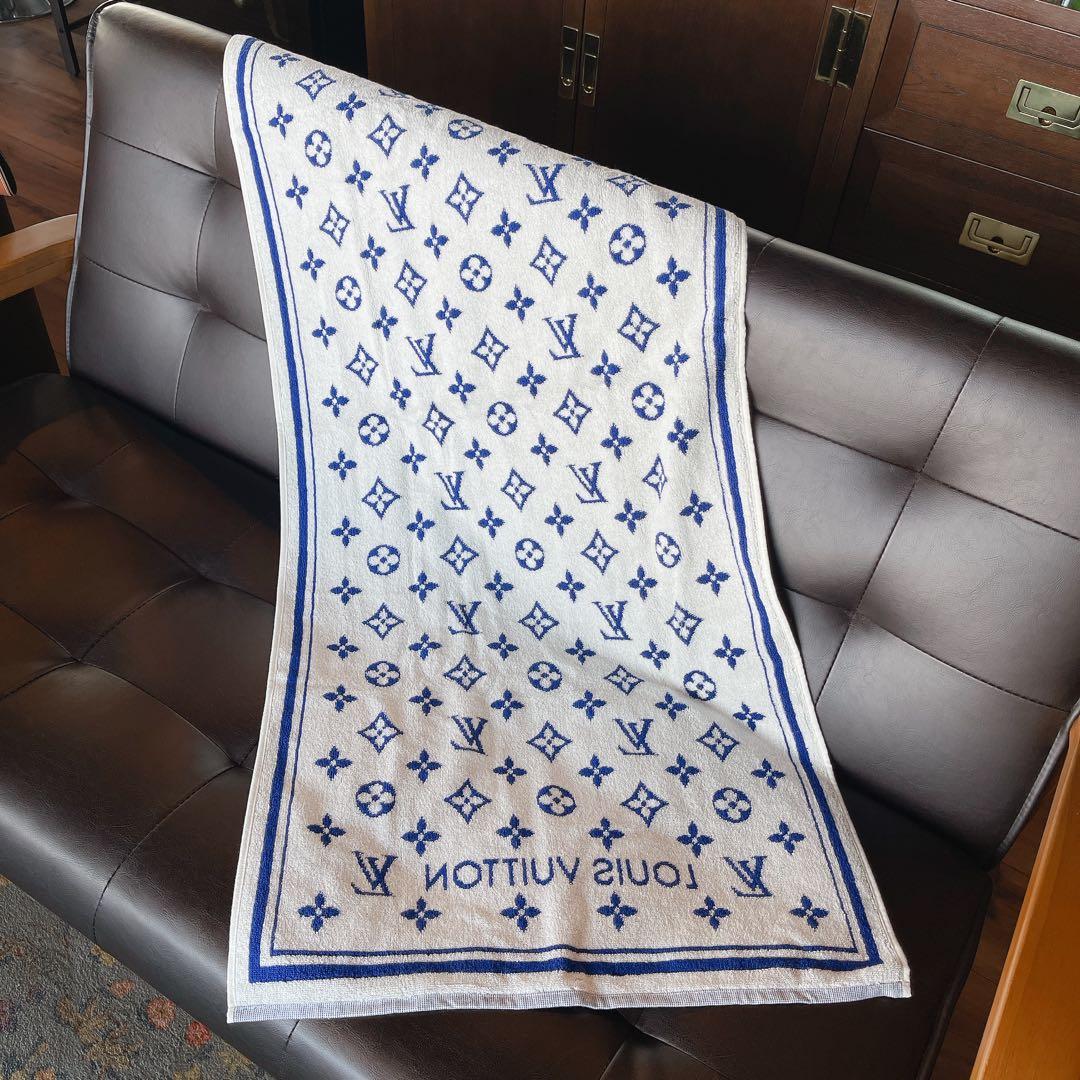 ルイヴィトン セルヴィエットセットLVマッチモノグラム タオル 青