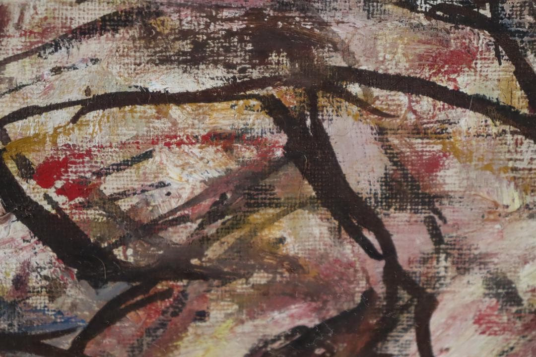 真作保証 奈知安太郎 「座る裸婦」 油彩SM号 独立美術協会 自由美術家協会