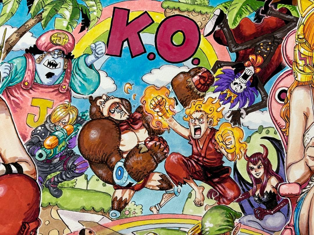 【原画：世界20部限定】マンガアート ONE PIECE /Party