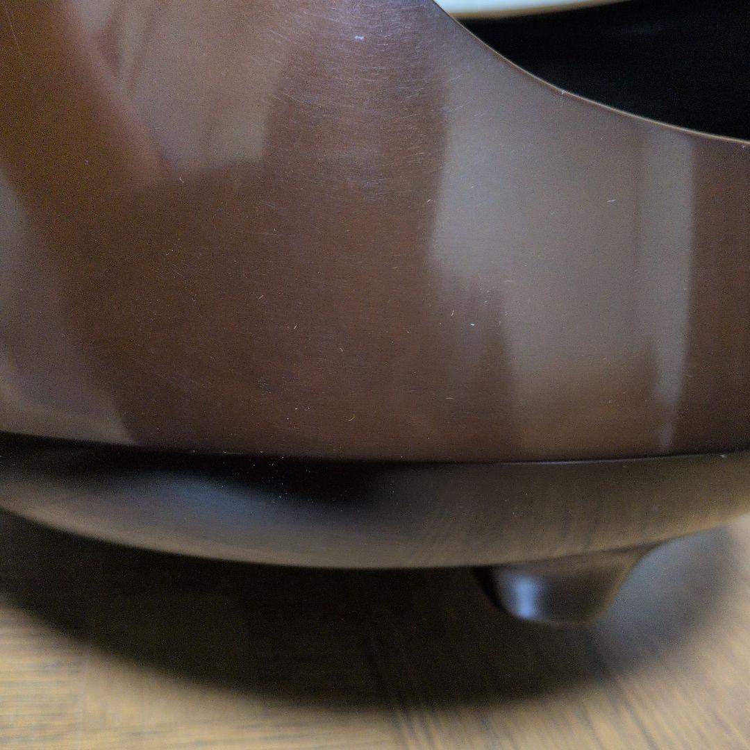 茶道具 面取風炉 唐銅 茶色 丸型