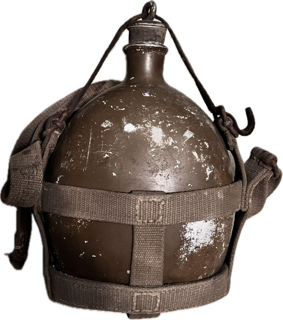 旧日本軍 陸軍 当時物 九九式鉄帽 水筒 飯盒 3点セット昭和レトロ ミリタリー