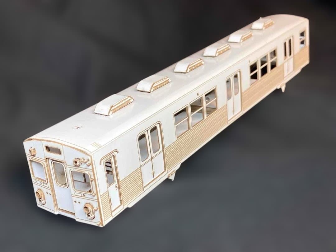 東急車輛旧7000系（２連）硬質ペーパークラフト　レーザーカット済み