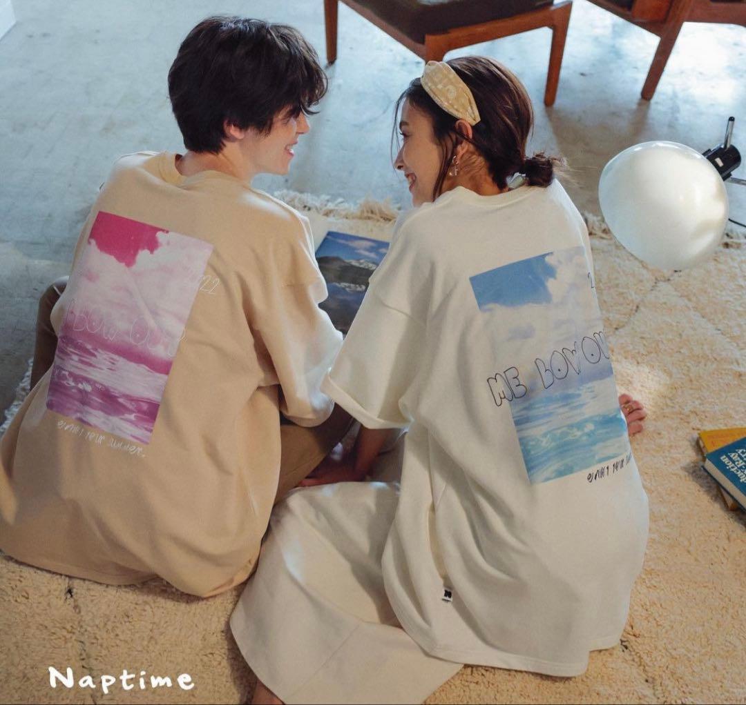 ナップタイムnaptime. Nissy 西島隆弘　Tシャツ　ブラック　ベージュ