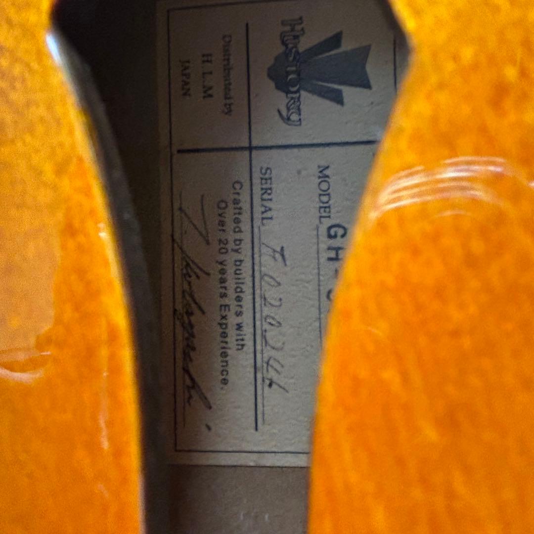 history gh-sa フジゲン製 ES-335タイプ セミアコ2002年製