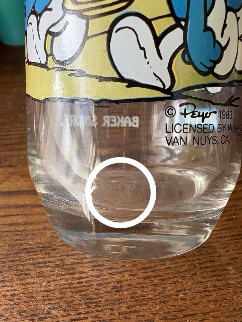 アメリカン雑貨 SMURF スマーフ 1983 ビンテージグラス 2個セット