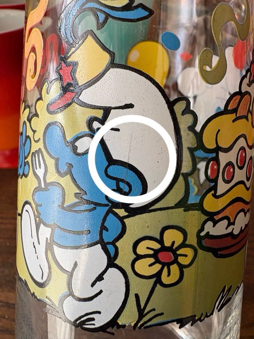 アメリカン雑貨 SMURF スマーフ 1983 ビンテージグラス 2個セット