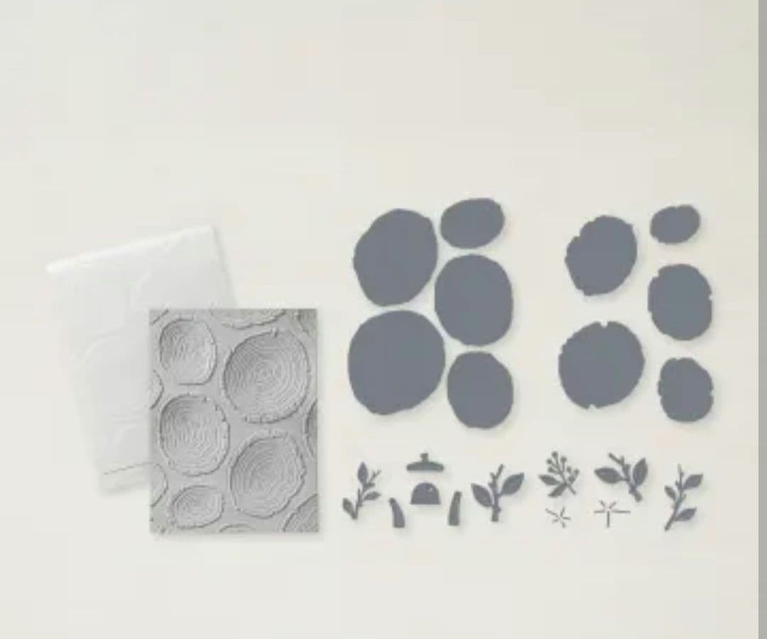 お値下♡未使用　万能な可愛い切株スタンプ＆ダイ＆エンボス　スタンピンアップ