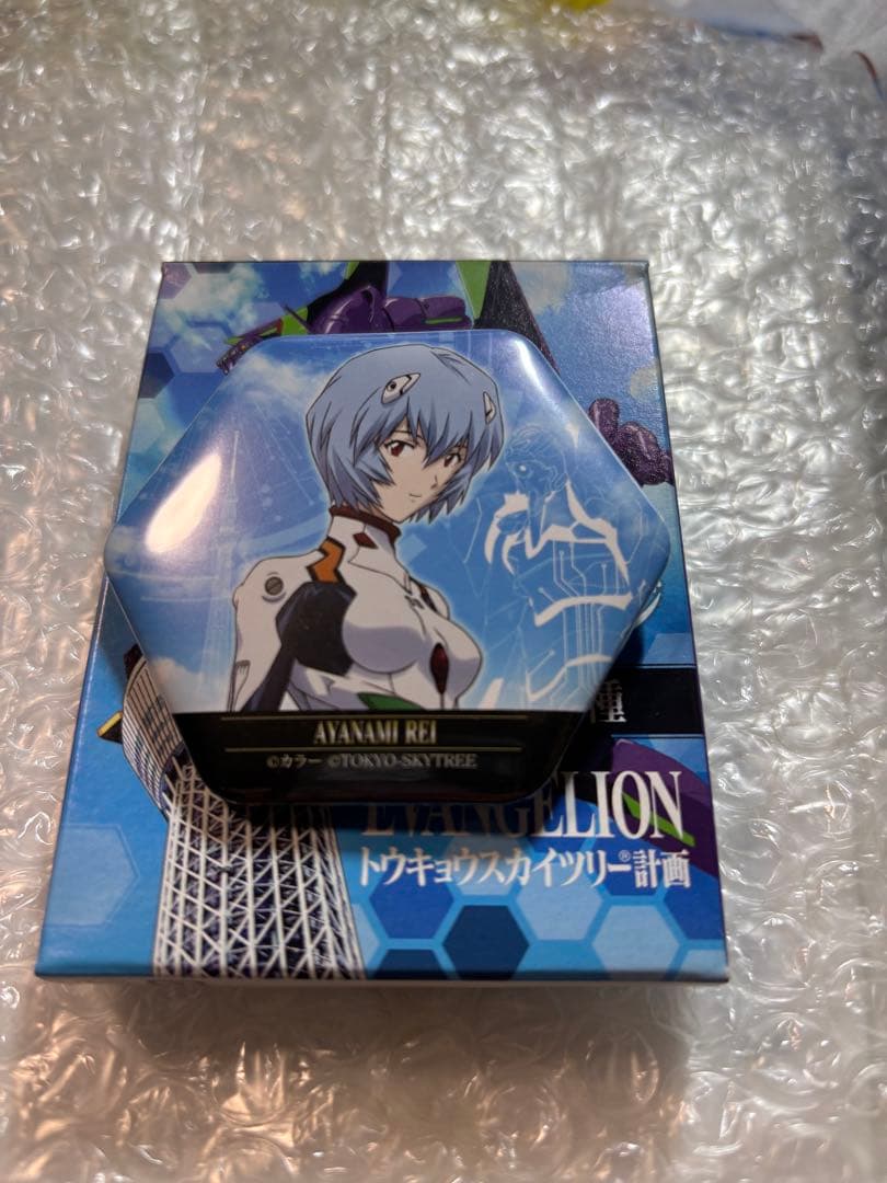 エヴァンゲリオン　スカイツリー　缶バッジ　綾波レイ